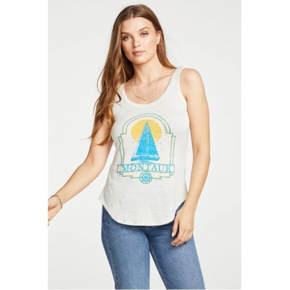 💕CHASER💕 Montauk Sailboat Muscle Tee Sleeveless - Picture 3 of 12